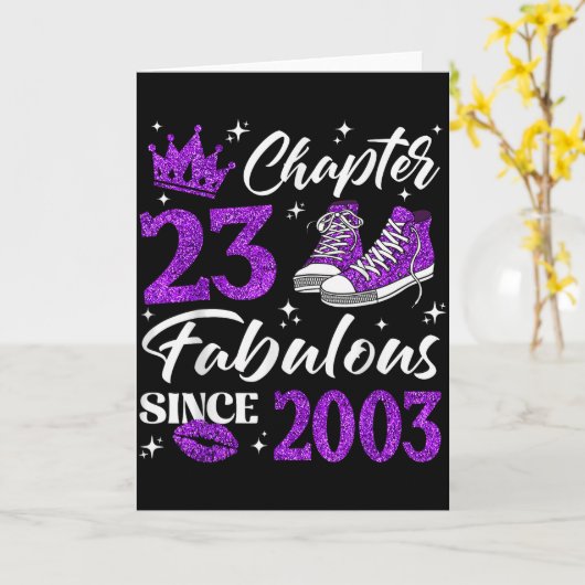 Chapter 23 Fabulous Since 2003 23rd Birthday Women Kaart (Gele Bloem)