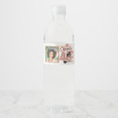 Chapter 40 Birthday Roos Gold Foto Waterfles Etiket (Voorkant)