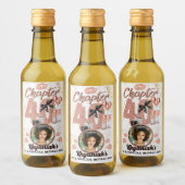 Chapter 40 Roos Gold 40th Birthday Elegante foto Wijn Etiket (Flessen)