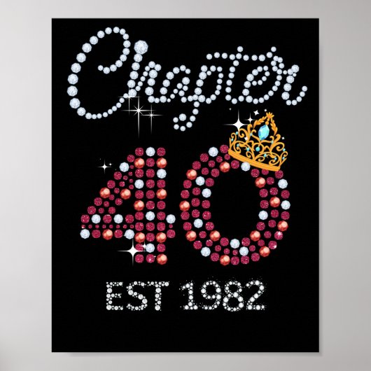 Chapter 40 Years EST 1982 40Th Birthday Poster (Voorkant)