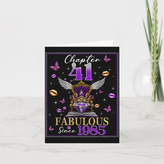 Chapter 41 Fabulous Since 1985 41st Birthday Women Kaart (Voorkant)