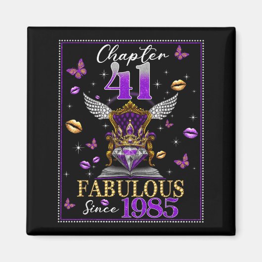Chapter 41 Fabulous Since 1985 41st Birthday Women Magneet (Voorkant)