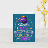 Chapter 43 Since 1983 Purple Disco Ball 43rd Birth Kaart (Gele Bloem)