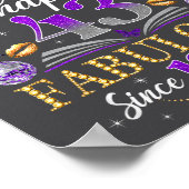 Chapter 43 Since 1983 Purple Disco Ball 43rd Birth Poster (Hoek)