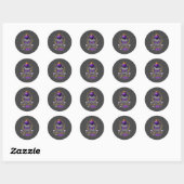 Chapter 43 Since 1983 Purple Disco Ball 43rd Birth Ronde Sticker (Vel)
