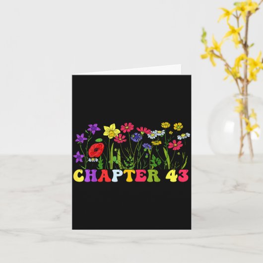 Chapter 43rd Birthday Bookworm 43 Years Old For Bo Kaart (Gele Bloem)