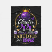 Chapter 44 Since 1982 Purple Disco Ball 44th Birth Fleece Deken (Voorkant)