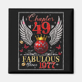 Chapter 49 Fabulous Est. 1977 Disco Ball 49th Birt Magneet (Voorkant)
