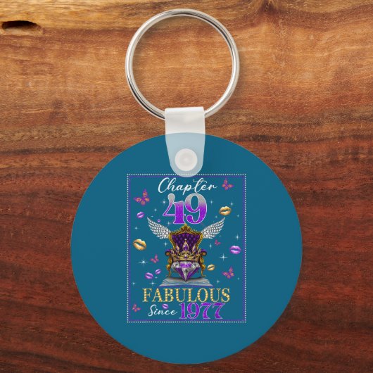Chapter 49 Fabulous Since 1977 49th Birthday Women Sleutelhanger (Voorkant)