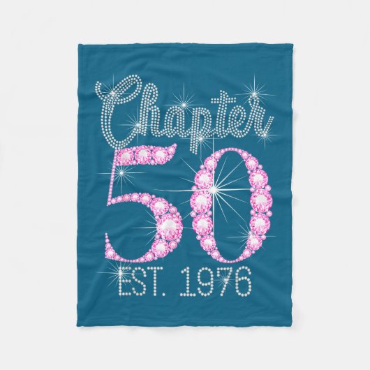 Chapter 50 Est 1976 Happy 50th Birthday Gift  Fleece Deken (Voorkant)