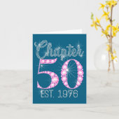Chapter 50 Est 1976 Happy 50th Birthday Gift  Kaart (Gele Bloem)