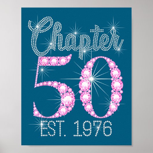 Chapter 50 Est 1976 Happy 50th Birthday Gift Poster (Voorkant)