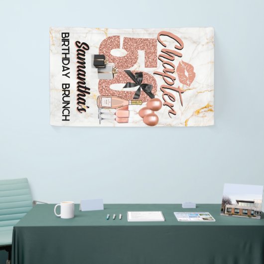 Chapter 50 Roos Gold 50th Birthday Elegant Spandoek (Beurs)