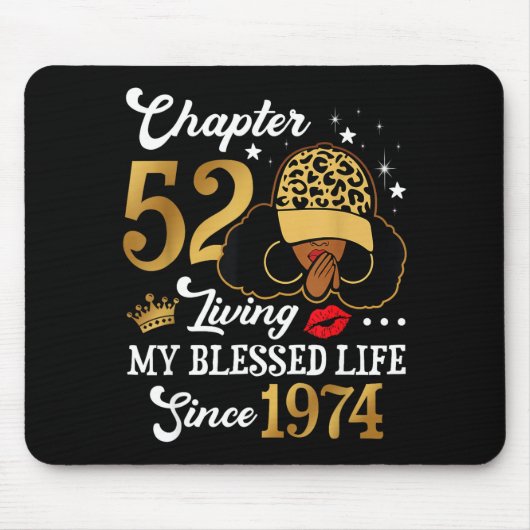 Chapter 52 Living My Blessed Life Since 1974 Afro  Muismat (Voorkant)