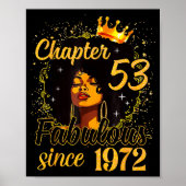 Chapter 53 Fabulous Since 1972 53rd Birthday Women Poster (Voorkant)