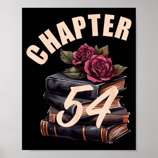 Chapter 54 54th Birthday Women Book Lovers Its My  Poster (Voorkant)