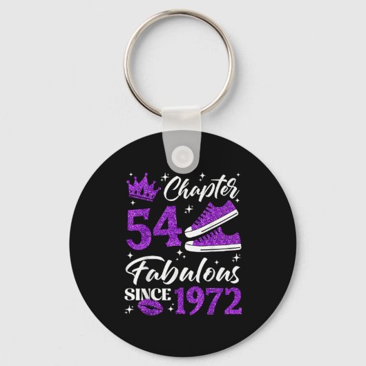 Chapter 54 Fabulous Since 1972 54th Birthday Women Sleutelhanger (Voorkant)