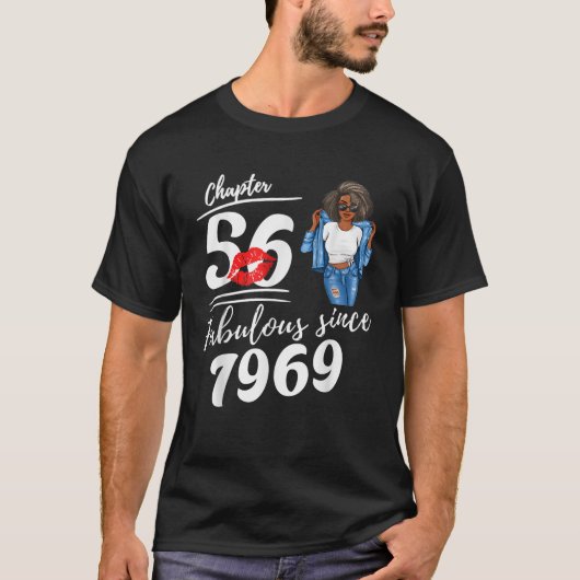 Chapter 56 Fabulous Since 1969 56th Birthday Afro  T-shirt (Voorkant)