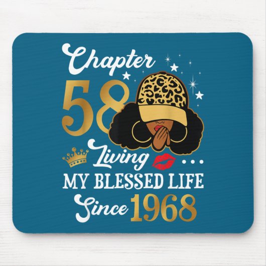 Chapter 58 Living My Blessed Life Since 1968 Afro  Muismat (Voorkant)