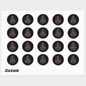 Chapter 59 Since 1967 Purple Disco Ball 59th Birth Ronde Sticker (Vel)