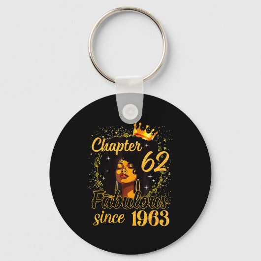 Chapter 62 Fabulous Since 1963 62nd Birthday Women Sleutelhanger (Voorkant)