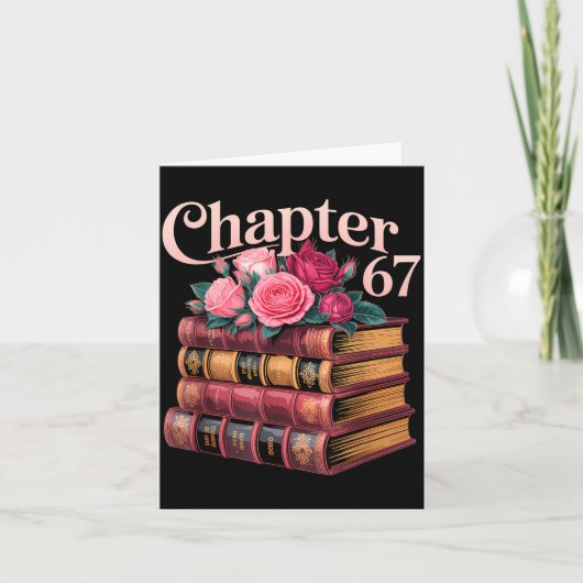 Chapter 67 Floral Book Stack Design  Kaart (Voorkant)