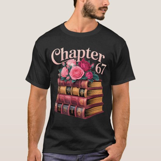 Chapter 67 Floral Book Stack Design  T-shirt (Voorkant)