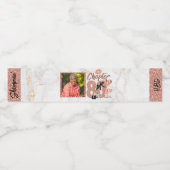 Chapter 80 Verjaardag Elegant Roos Gold Foto Waterfles Etiket (Enkel label)