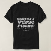 Chapter and Verse Please Christian  T-shirt (Design voorkant)
