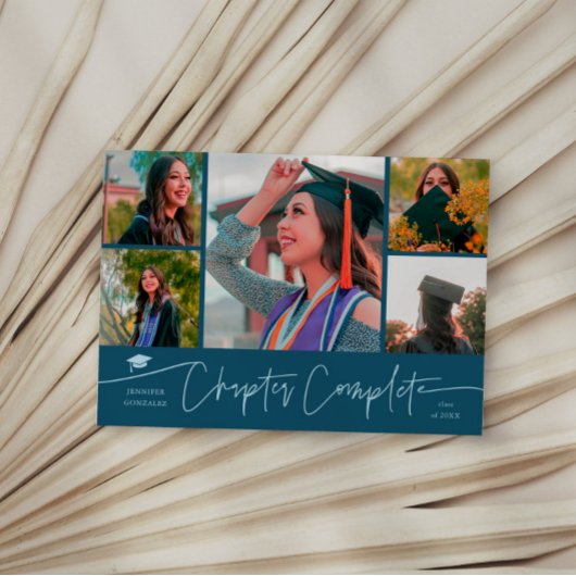 Chapter Complete Teal Grad Multi Photo Aankondiging