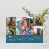Chapter Complete Teal Grad Multi Photo Aankondiging (Staand voorkant)