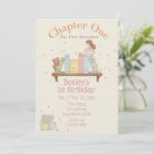 Chapter One, First Adventure, 1st Birthday Girl Kaart (Staand voorkant)