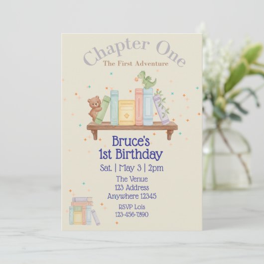 Chapter One, First Adventure, 1st Birthday Kaart (Staand voorkant)