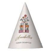 Chapter One First Birthday Book Themed Girls Boho  Feesthoedjes (Voorkant)