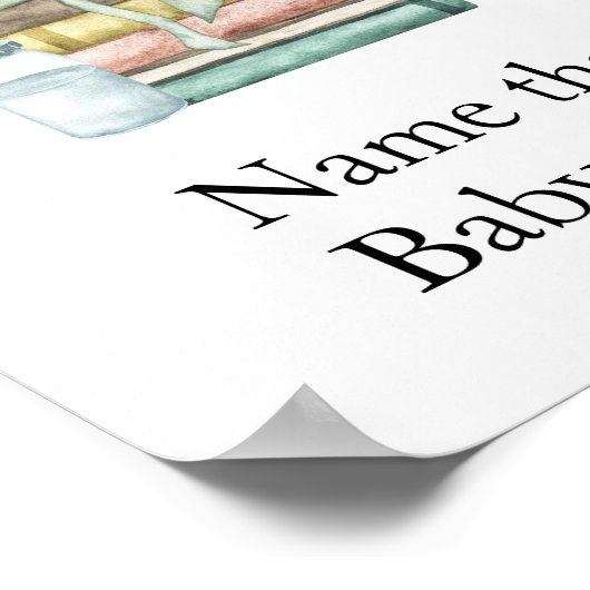 Chapter Storybook Baby shower Noem dat baby eten Poster (Hoek)