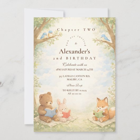 Chapter Two Little Reader Birthday Kaart (Voorkant)