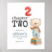 Chapter Two Teddy Bear Books 2nd Birthday welcome  Poster (Voorkant)