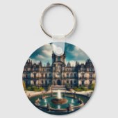 Chapultepec Castle Mexico Vintage Reizen Sleutelhanger (Achterkant)