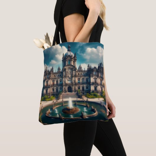 Chapultepec Castle Mexico Vintage Reizen Tote Bag (Dichtbij)
