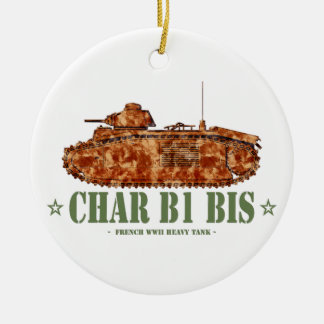 Char B1 bis Tweede Wereldoorlog Franse zware tank Keramisch Ornament