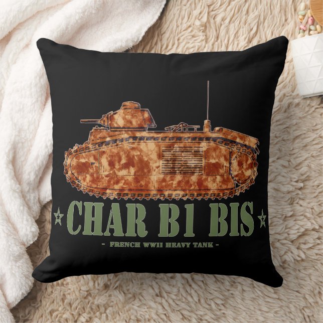 Char B1 bis Tweede Wereldoorlog Franse zware tank  Kussen (Deken)