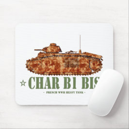 Char B1 bis Tweede Wereldoorlog Franse zware tank Muismat