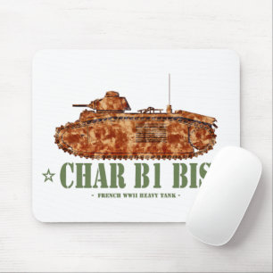 Char B1 bis Tweede Wereldoorlog Franse zware tank Muismat