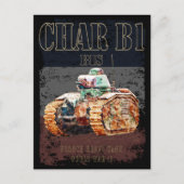 Char B1 is een Franse zware tank uit de Tweede Wer Briefkaart (Voorkant)