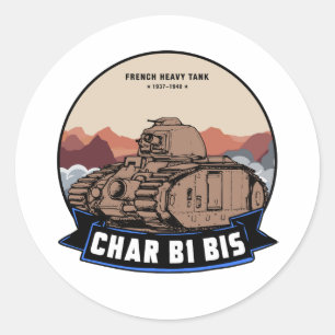 CHAR B-TANK RONDE STICKER