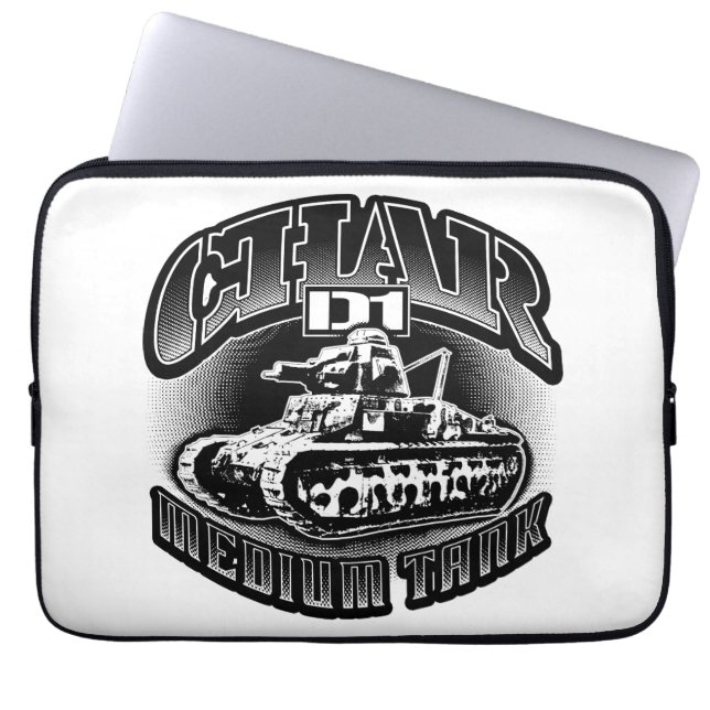 Char D1-laptophoes voor electronics tas (Voorkant)