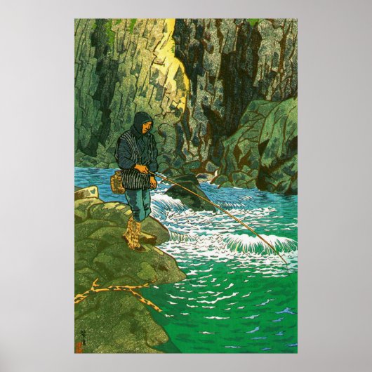 Char Fishing Kasamatsu Shiro 1956 Poster (Voorkant)