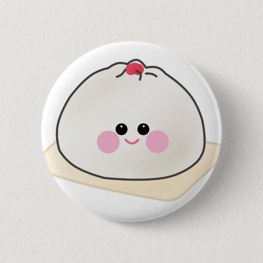 char siu bao knop ronde button 5,7 cm (Voorkant)