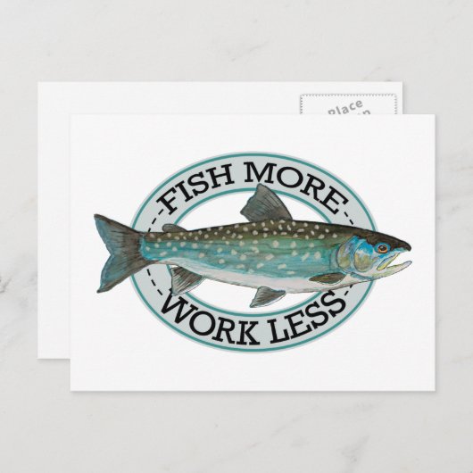 Char Vissen Briefkaart (Voorkant / Achterkant)