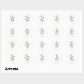 Chara Fragilis Zee-Geïnspireerd  Ronde Sticker (Vel)